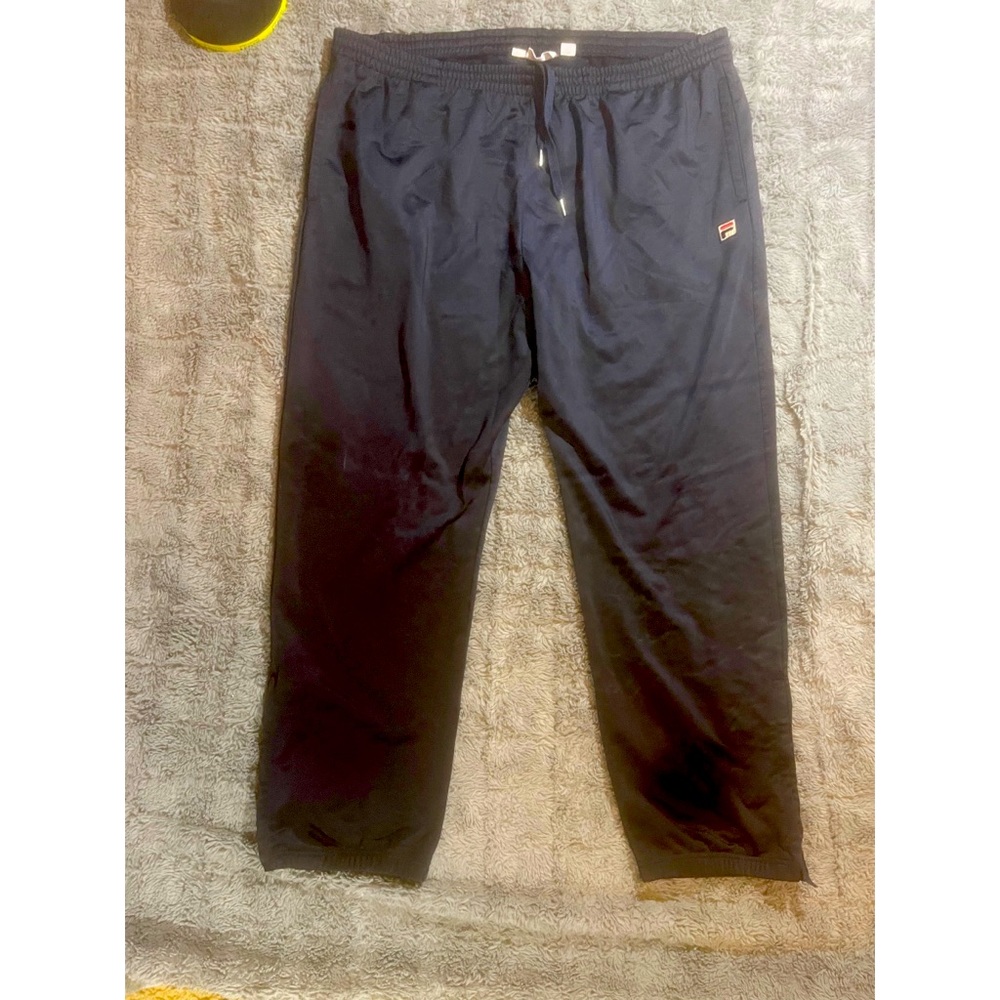 Vtg Fila Men’s Tapered Ankle Athletic Track Pants Navy Blue sz: 3XL